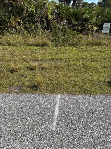 a view of a dry yard with wooden fence