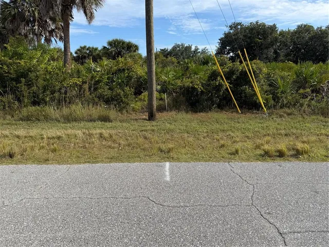 a view of a yard with a slide