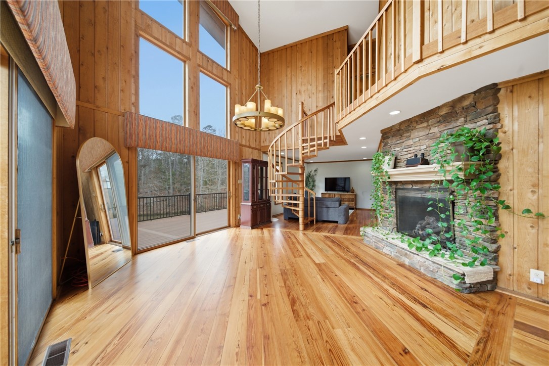 1531 Highway 252 Laurens, SC 29360 - Photo 9 of 40 This airy space features natural wood finishes and an inviting fireplace.