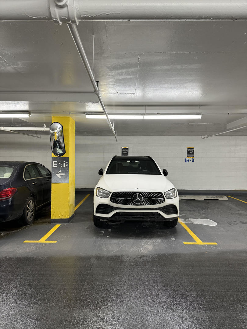 a car parked in parking space