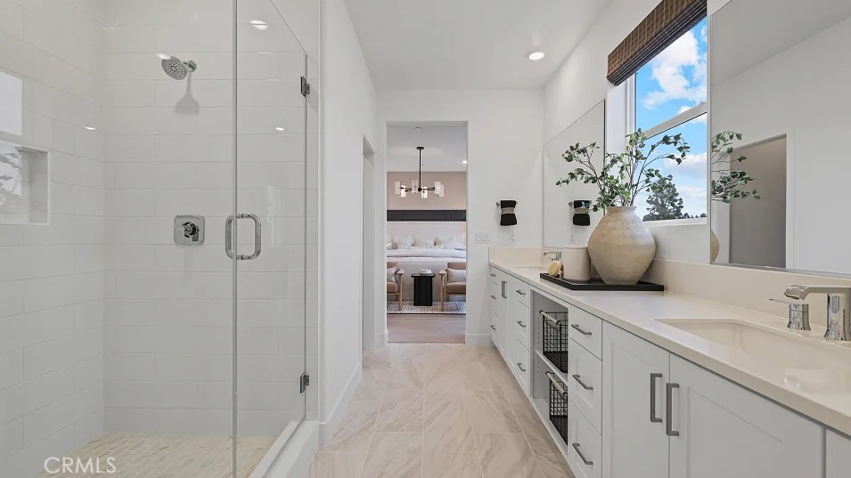 1025 Citron Road Fullerton, CA 92833 - Photo 12 of 25 a spacious bathroom with double vanity and mirrors