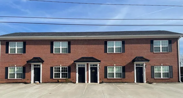 front view of brick house