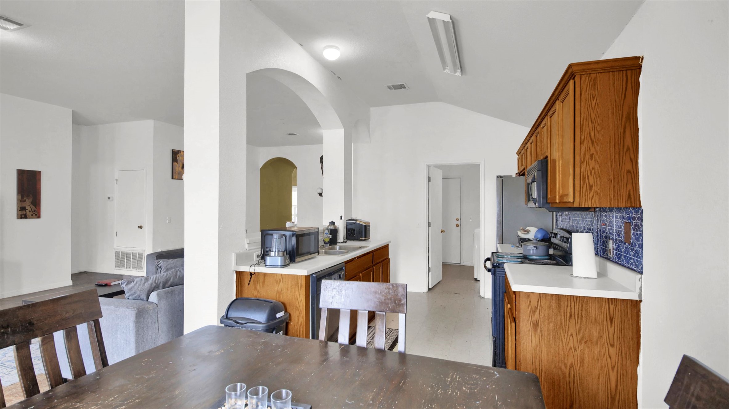 9609 Magna Carta Loop Austin, TX 78754 - Photo 12 of 30 a living room with furniture and a fireplace