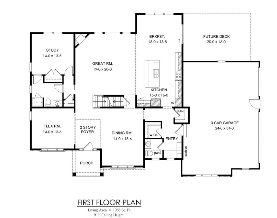 57 Coventry Ridge Pittsford, NY 14534 - Photo 36 of 37 1st floor plan
