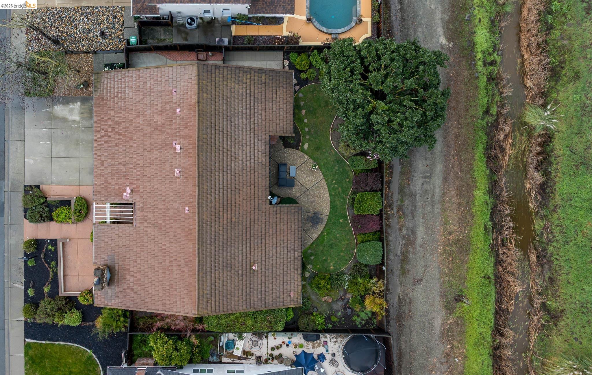 3237 Veracruz Drive San Ramon, CA 94583 - Photo 52 of 59 an aerial view of a house with a yard and garden