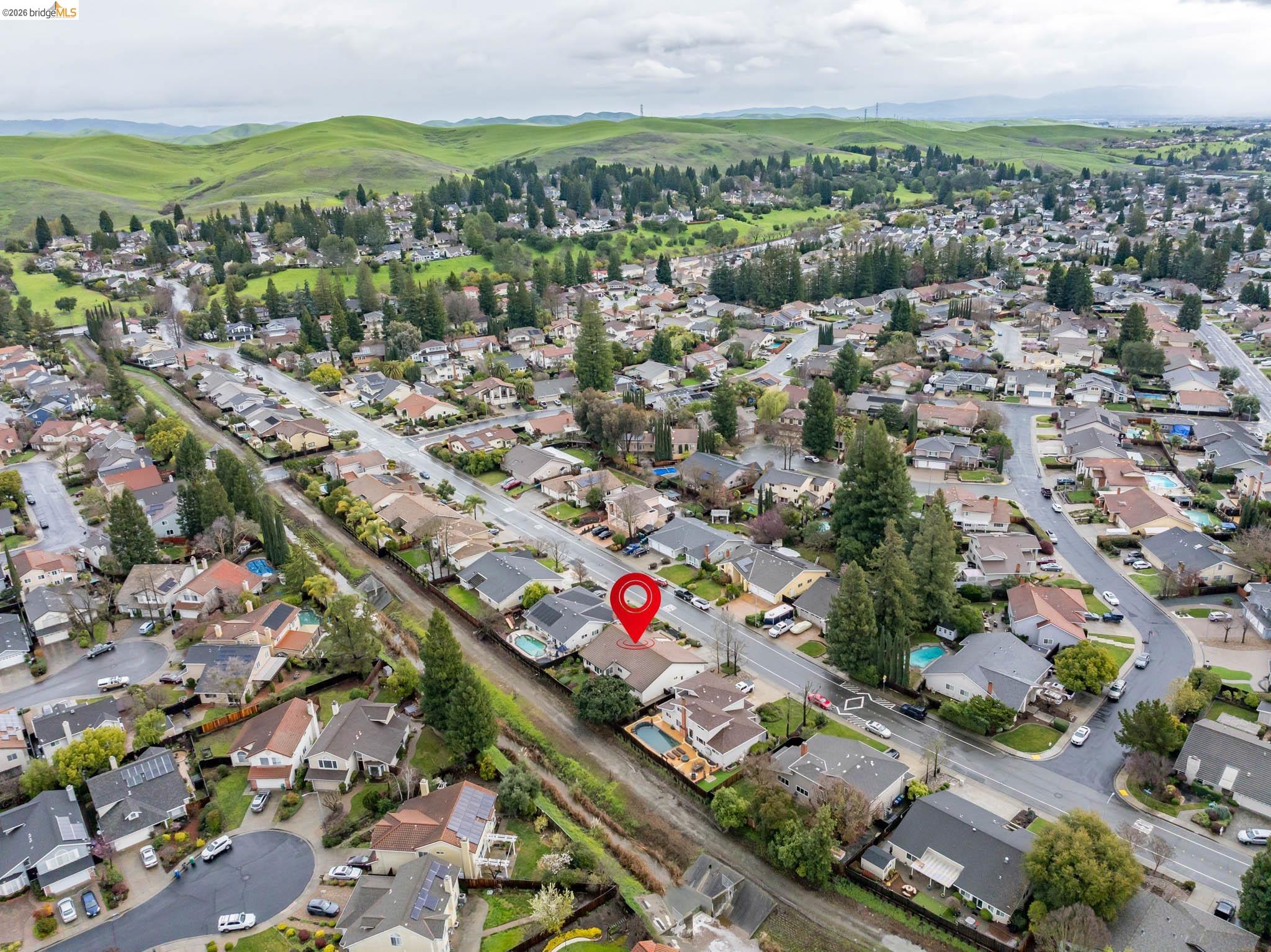 3237 Veracruz Drive San Ramon, CA 94583 - Photo 55 of 59 Aerial view of residential area with mountains