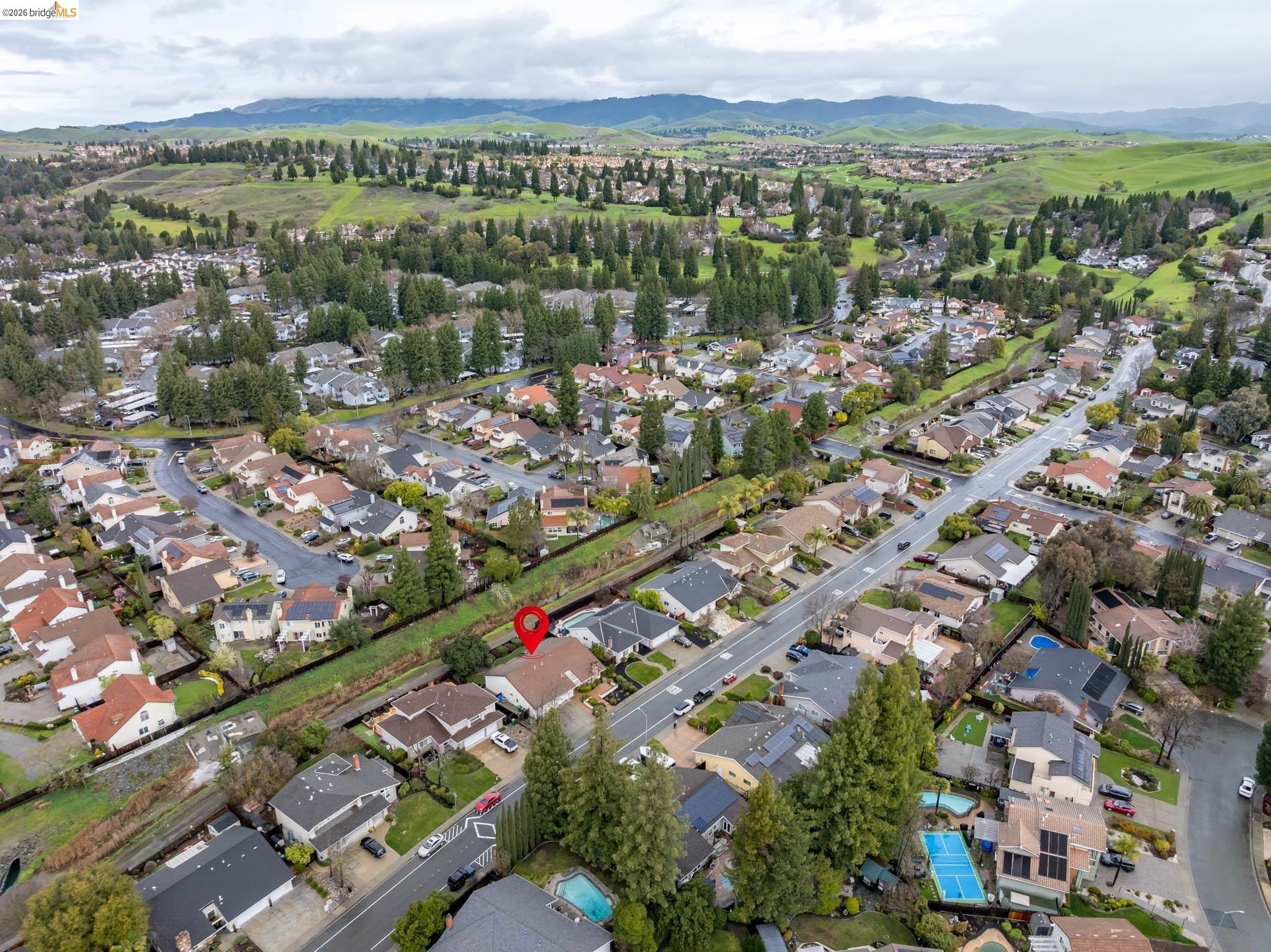 3237 Veracruz Drive San Ramon, CA 94583 - Photo 56 of 59 an aerial view of lake and residential houses with outdoor space
