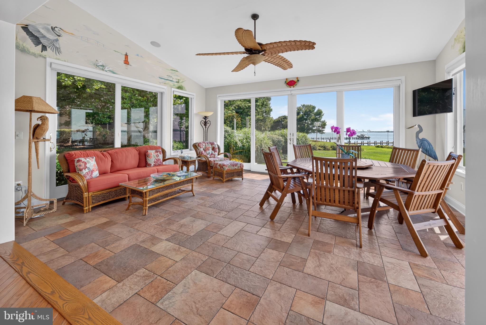 2882 Cox Neck Road Chester, MD 21619 - Photo 26 of 93 Sunroon with heated tile floor