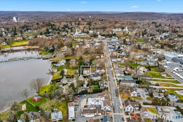 an aerial view of multiple house