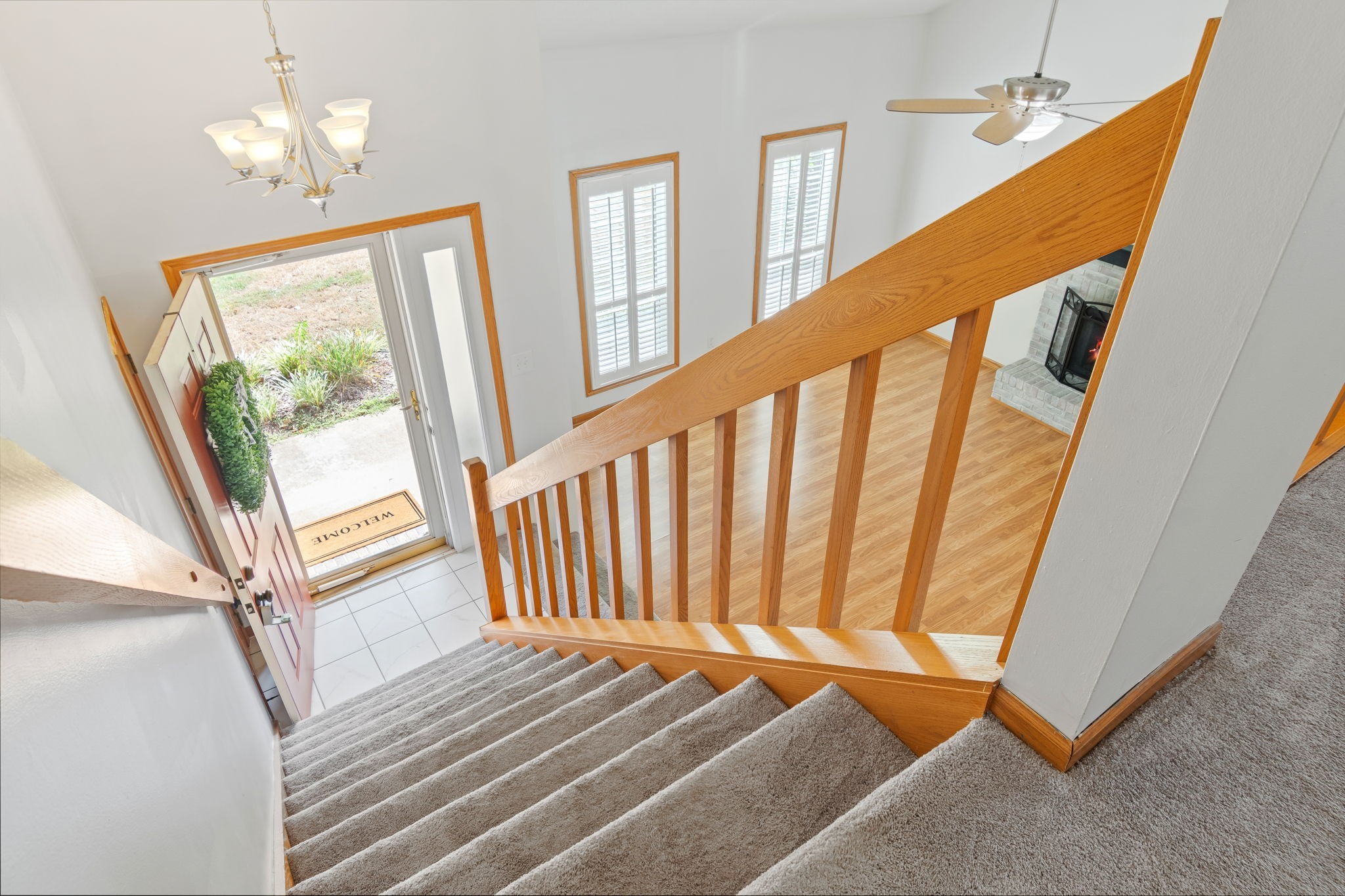 5002 Camelot Drive, Unit C Columbia, TN 38401 - Photo 38 of 46 a view of staircase with white walls and railing