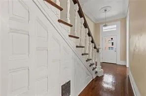a view of entryway with stairs
