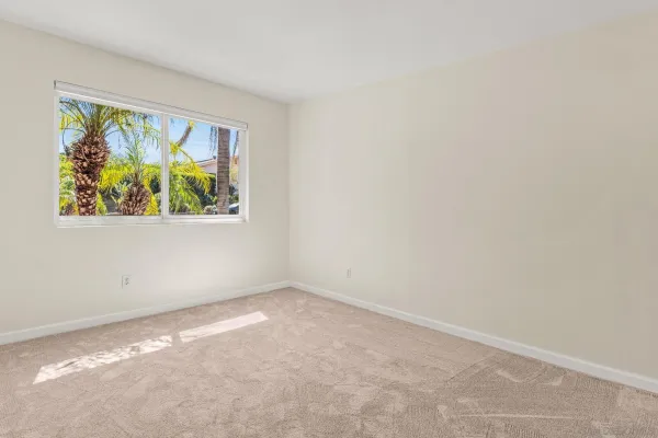 an empty room with a window