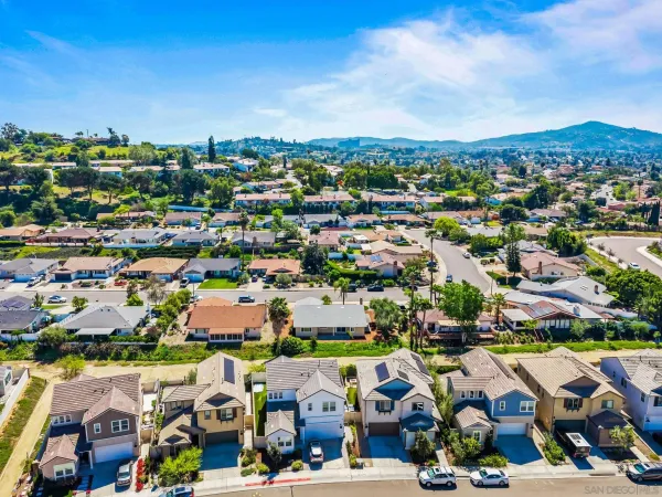 an aerial view of a city