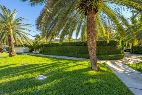 a view of swimming pool with a garden