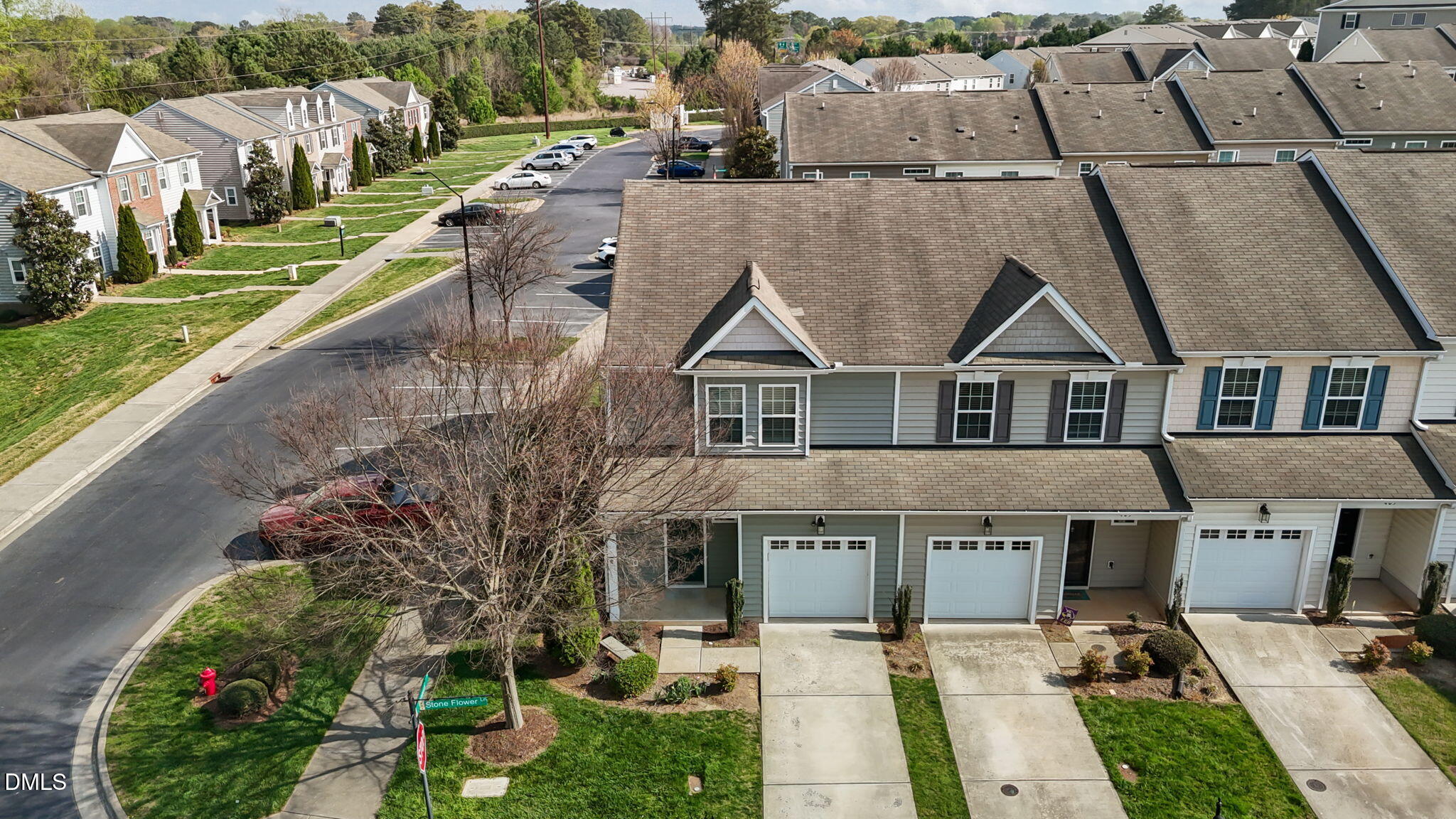 401 Stone Flower Lane Raleigh, NC 27603 - Photo 21 of 28 an aerial view of a house with a yard