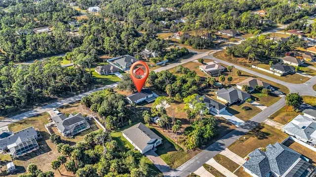 an aerial view of a city