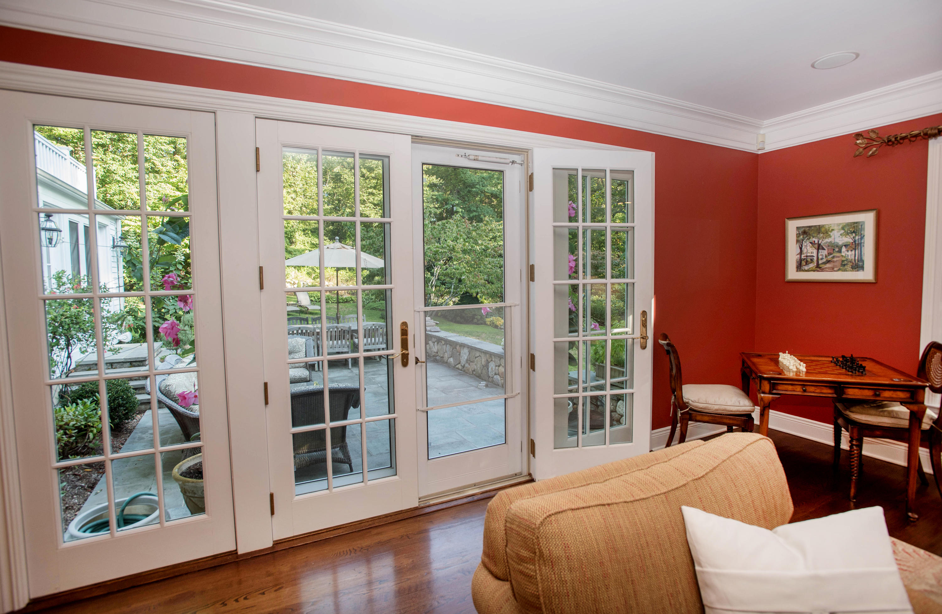 714 Ponus Ridge Road New Canaan, CT 06840 - Photo 10 of 57 a bedroom with furniture and a window
