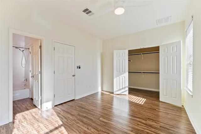 a view of livingroom with wooden floor