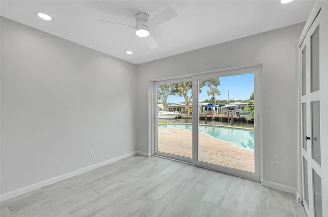 a view of an empty room and window