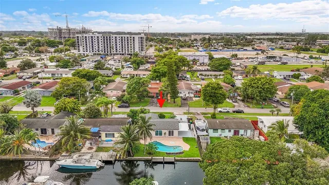 an aerial view of multiple house