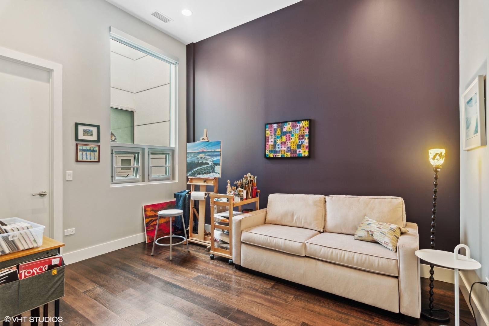 1116 West Adams Street, Unit PHW Chicago, IL 60607 - Photo 12 of 18 a living room with furniture and wooden floor