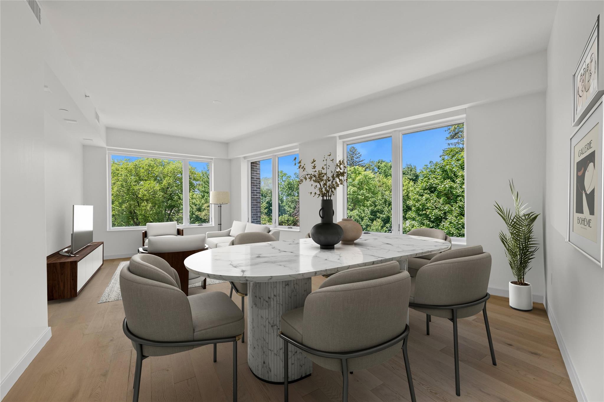218 Middle Neck Road, Unit 110 Great Neck, NY 11021 - Photo 13 of 19 a view of a dining room with furniture window and outside view