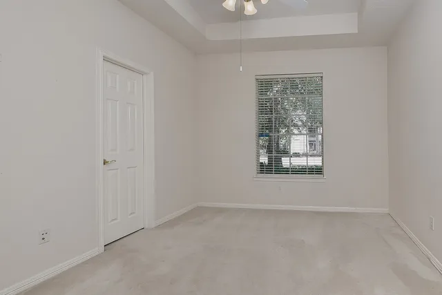 an empty room with a window