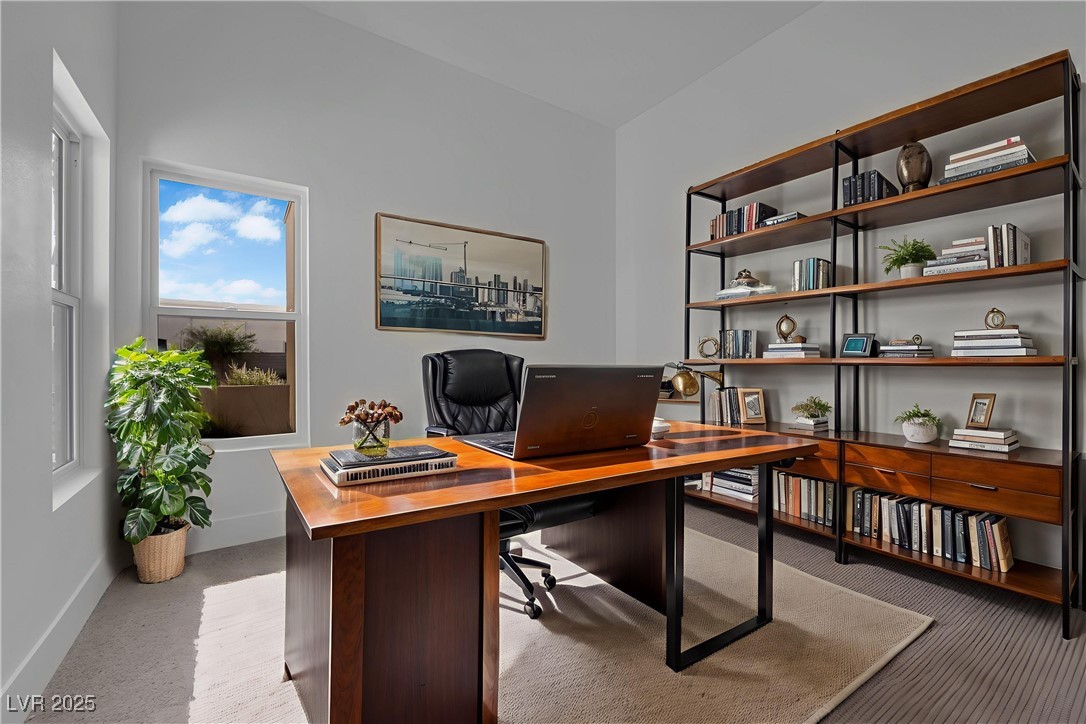 4792 Outlook Peak Street Las Vegas, NV 89135 - Photo 44 of 56 Office space with light colored carpet and baseboards