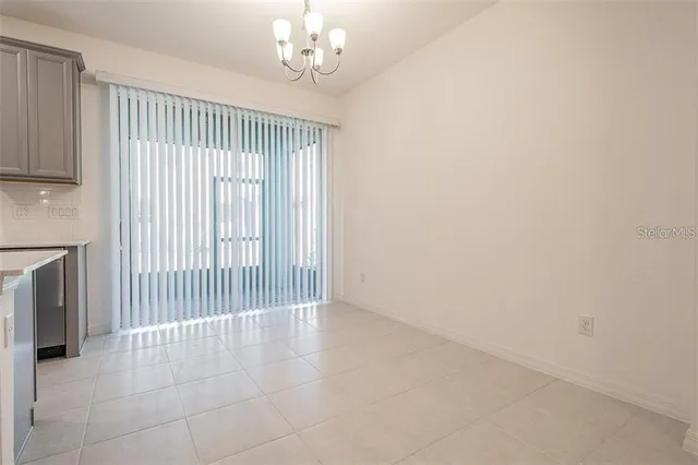 a view of a livingroom with a chandelier