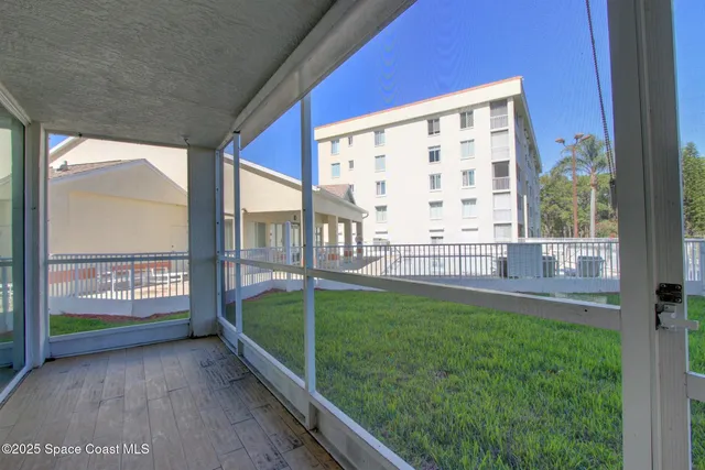 a view of balcony with workspace