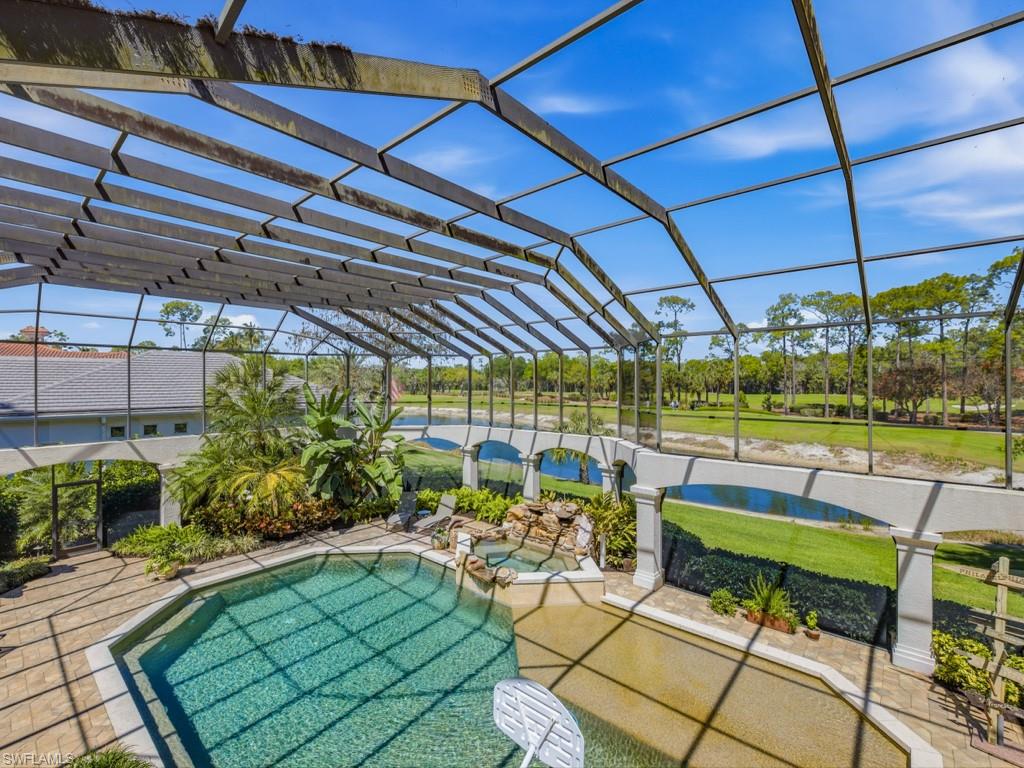 16029 Trebbio Way Naples, FL 34110 - Photo 29 of 50 Screen Pool & Spa w/ Golf & Lake Views