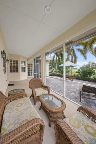 a view of a golf course with a lake