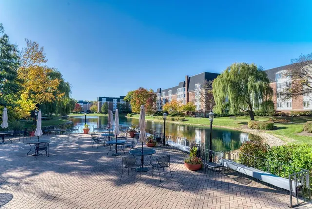 a view of a building and a street