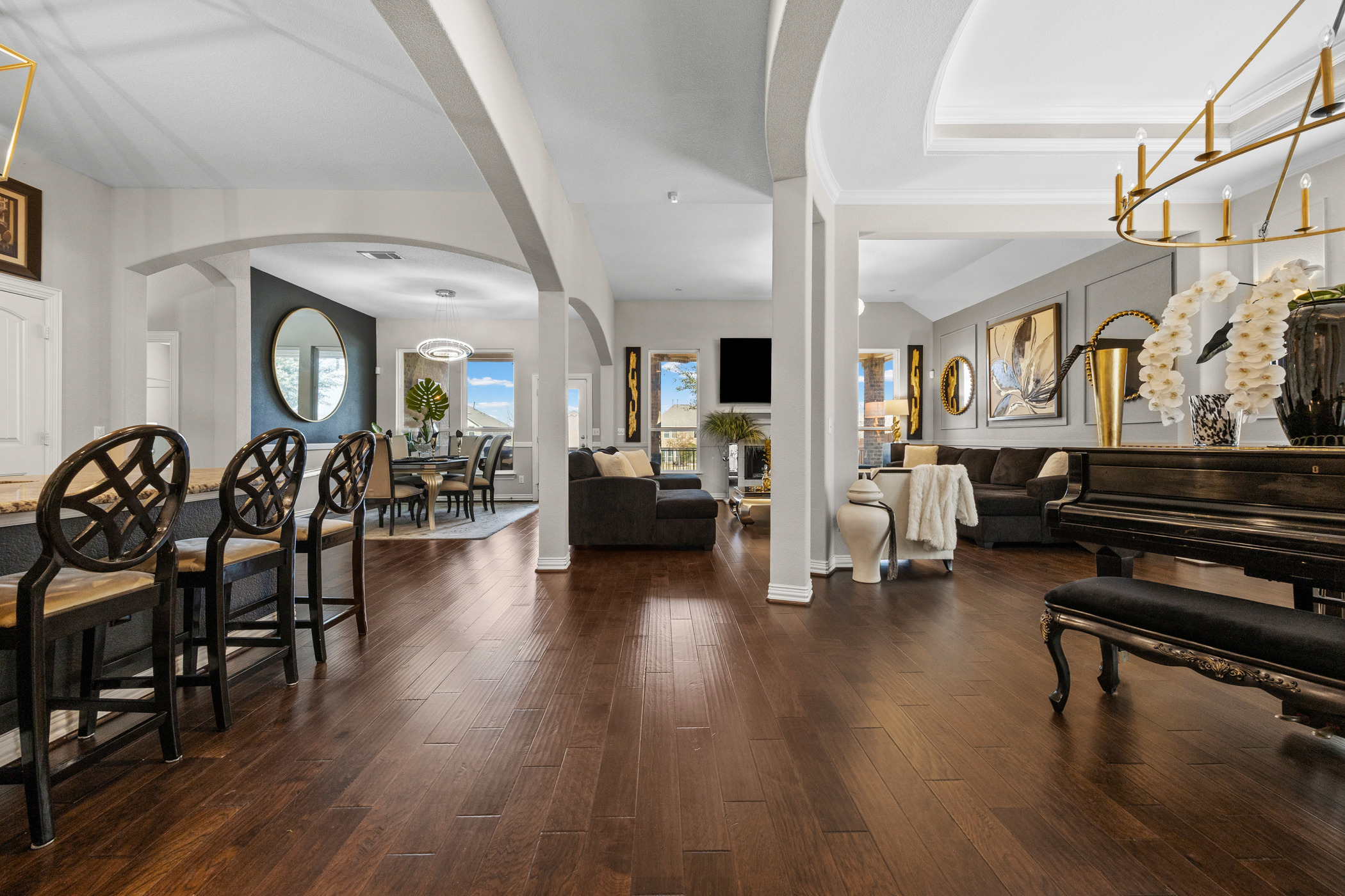 381 Betony Loop Buda, TX 78610 - Photo 2 of 32 a living room with furniture and a wooden floor