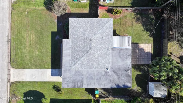 an aerial view of multiple house