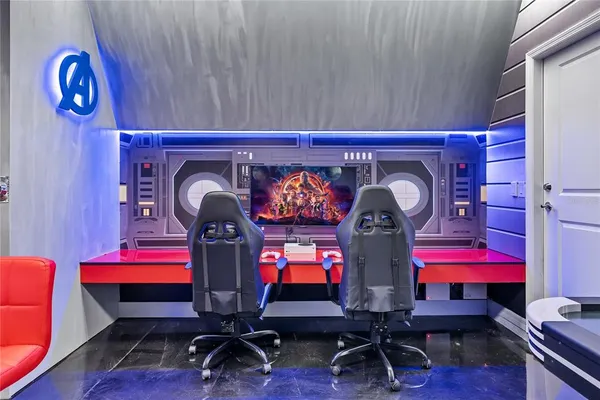 a spacious bathroom with a tub shower and sink