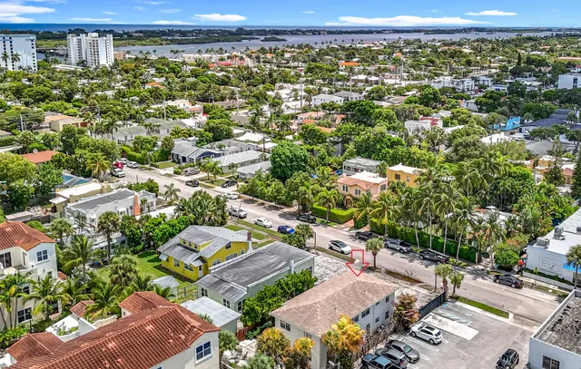 an aerial view of multiple house