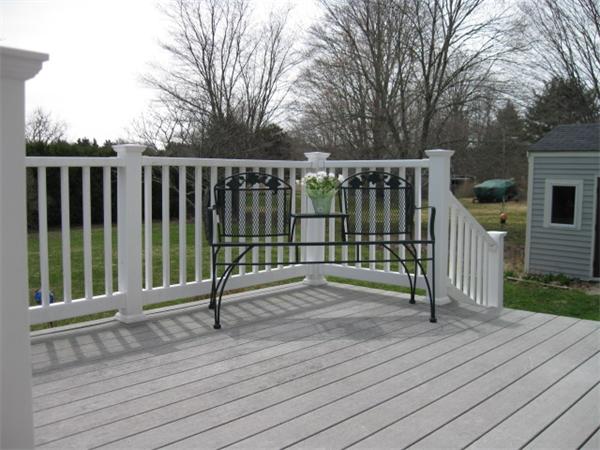 7 Gammons Road Acushnet, MA 02743 - Photo 8 of 20 a view of a deck with a white fence
