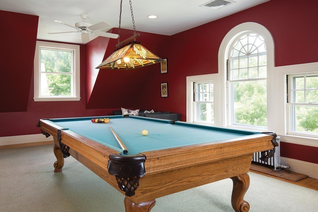 14 Milton Road Brookline, MA 02445 - Photo 9 of 10 a room with pool table and windows