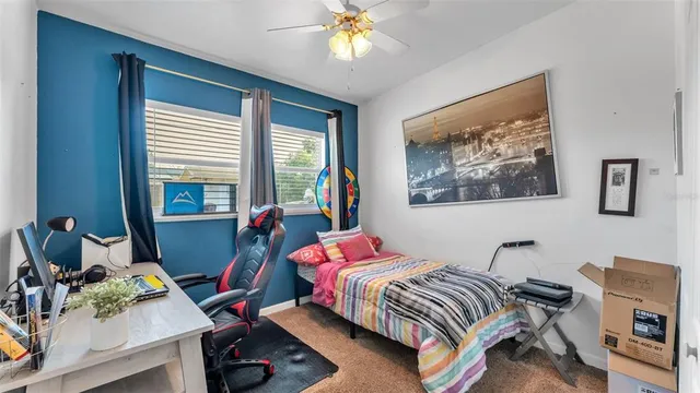 a living room with furniture and window