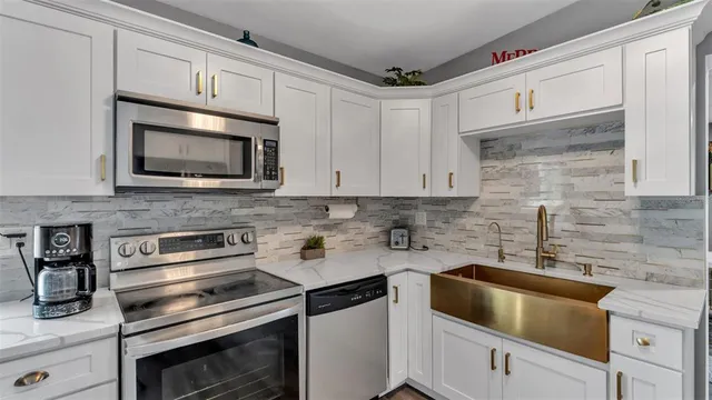 a living room with furniture and a couch