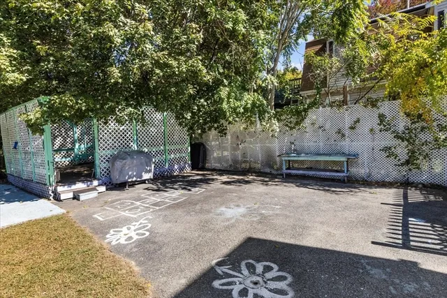 a backyard of a house