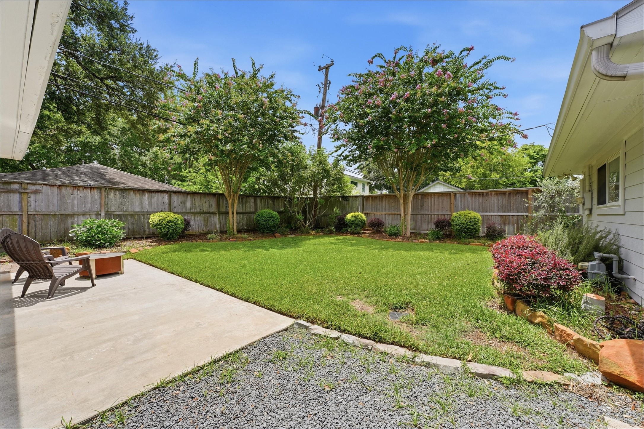 4701 Hummingbird Street Houston, TX 77035 - Photo 22 of 28 Set up the grill on the additional uncovered concrete patio, or lounge in a chair to watch the nature among the landscaping.