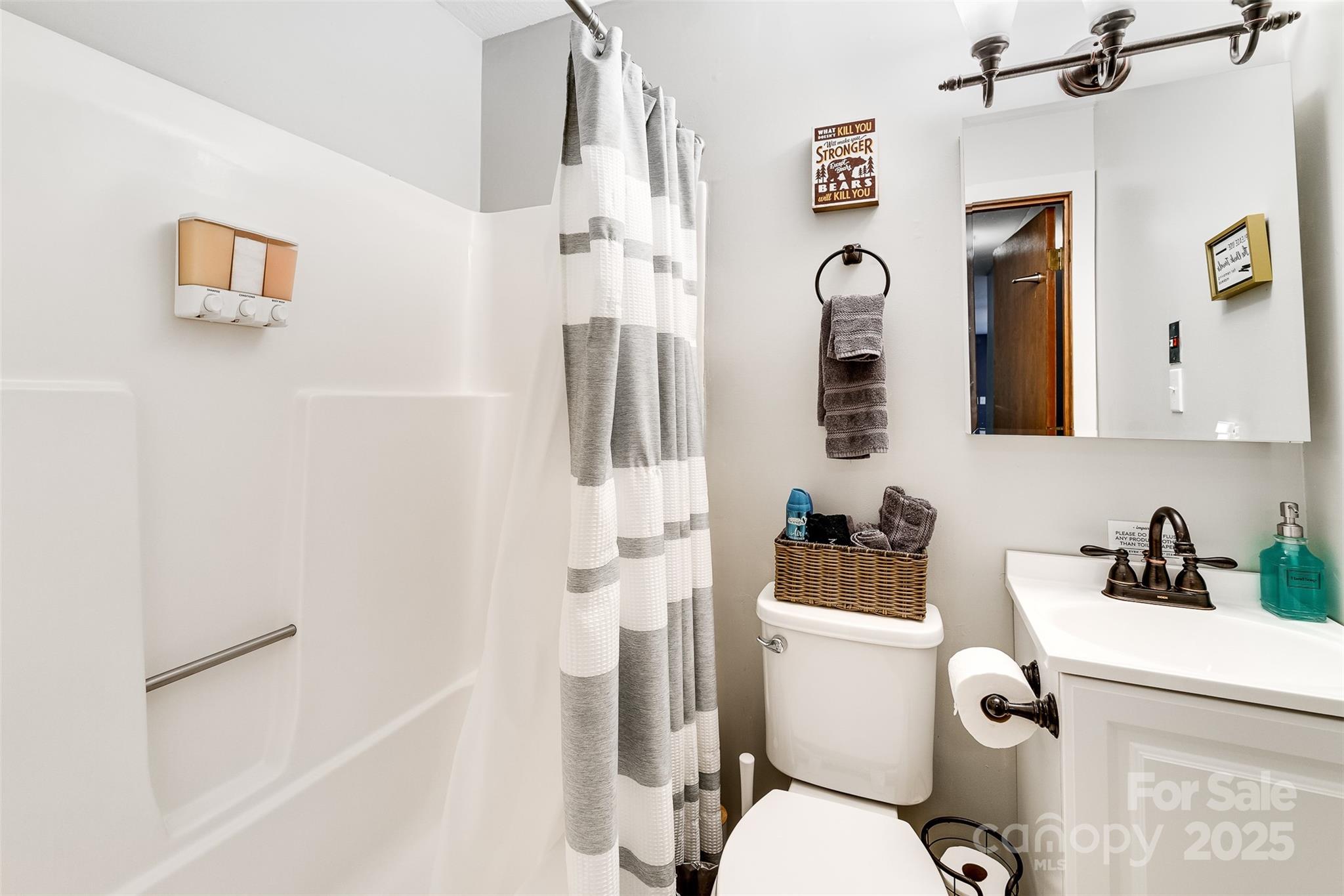 125 Nugget Lane Sylva, NC 28779 - Photo 20 of 30 a bathroom with a sink mirror vanity and toilet