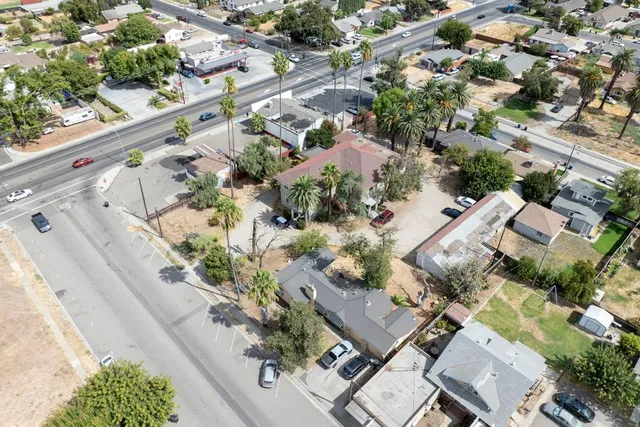 an aerial view of a city with lots of residential buildings