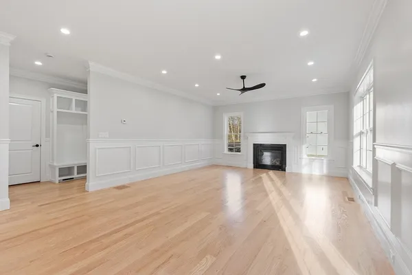 a house view with a backyard space