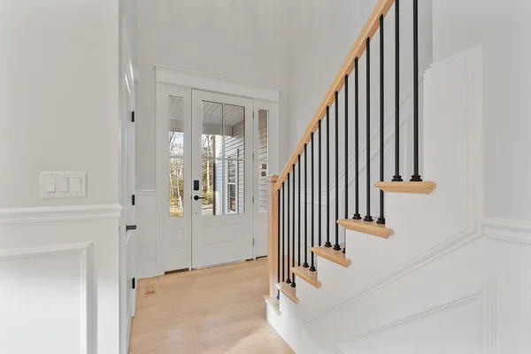 an entryway with a hallway