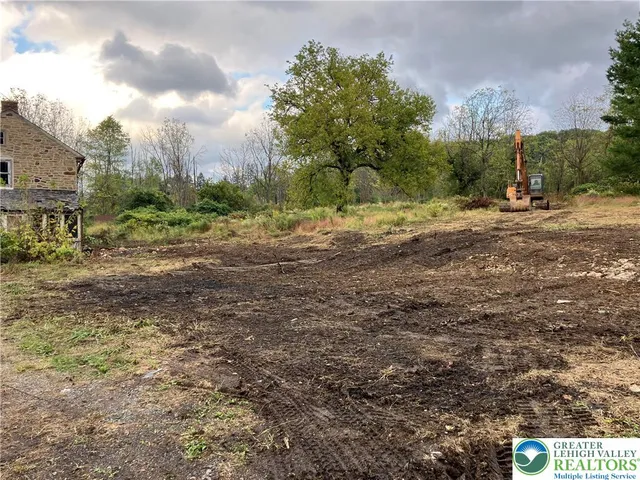 a view of a yard with a tree