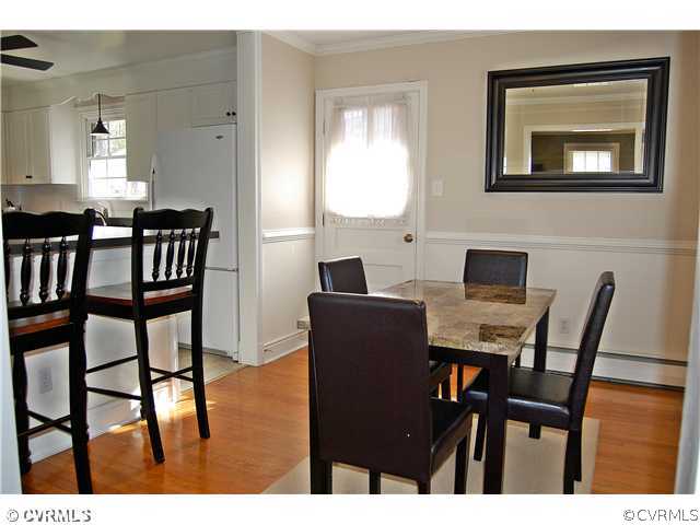 Dining Room - Open to the kitchen.  Hardwood floor