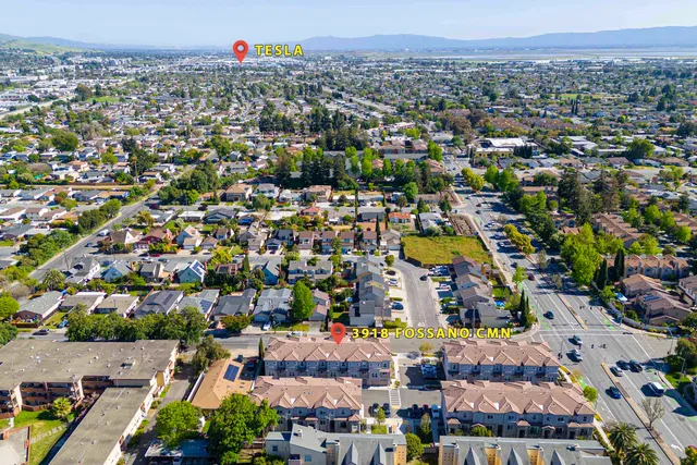 an aerial view of a city